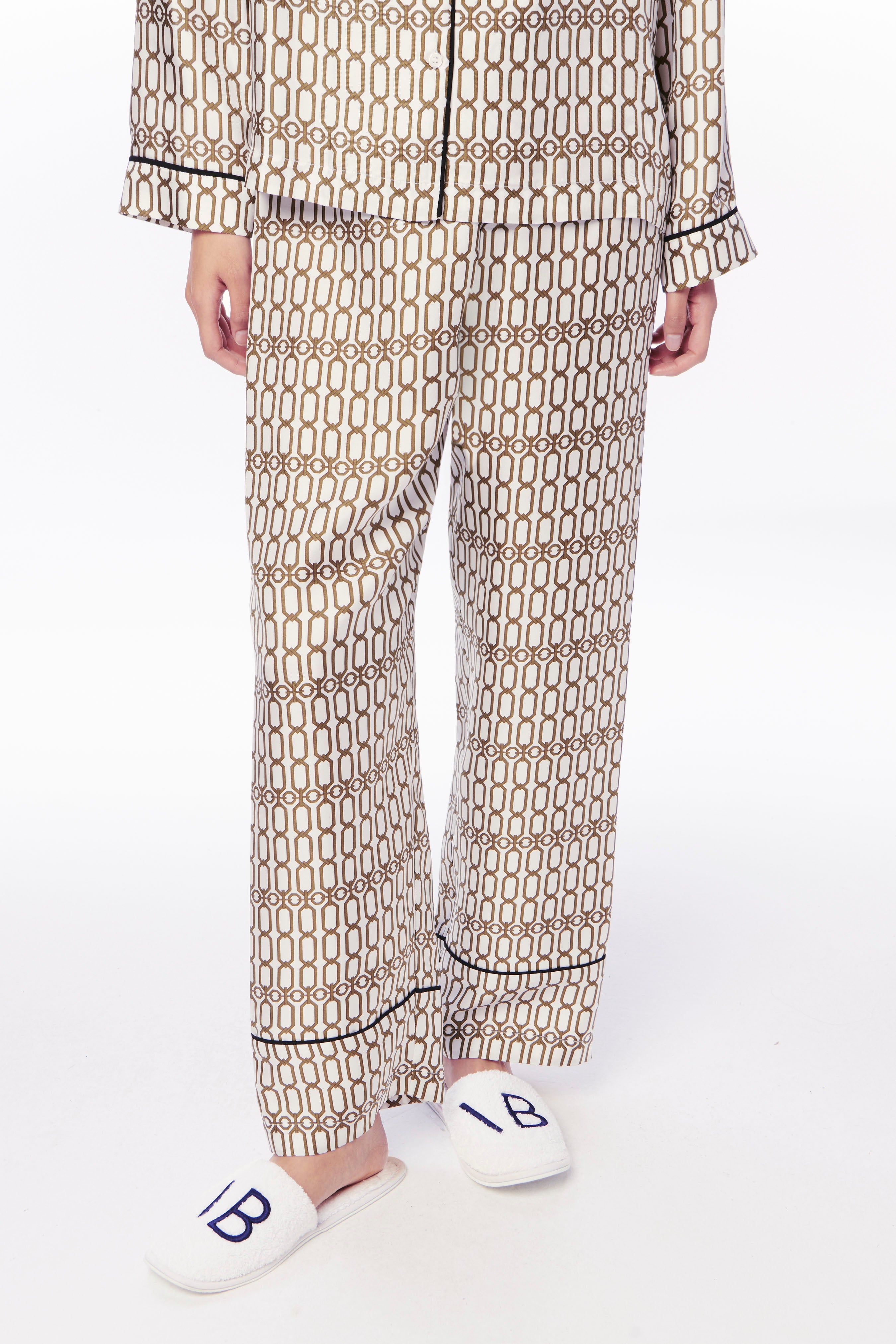 Chain Print Pyjama Set in Ivory sold by Victoria Beckham product image thumbnail 3