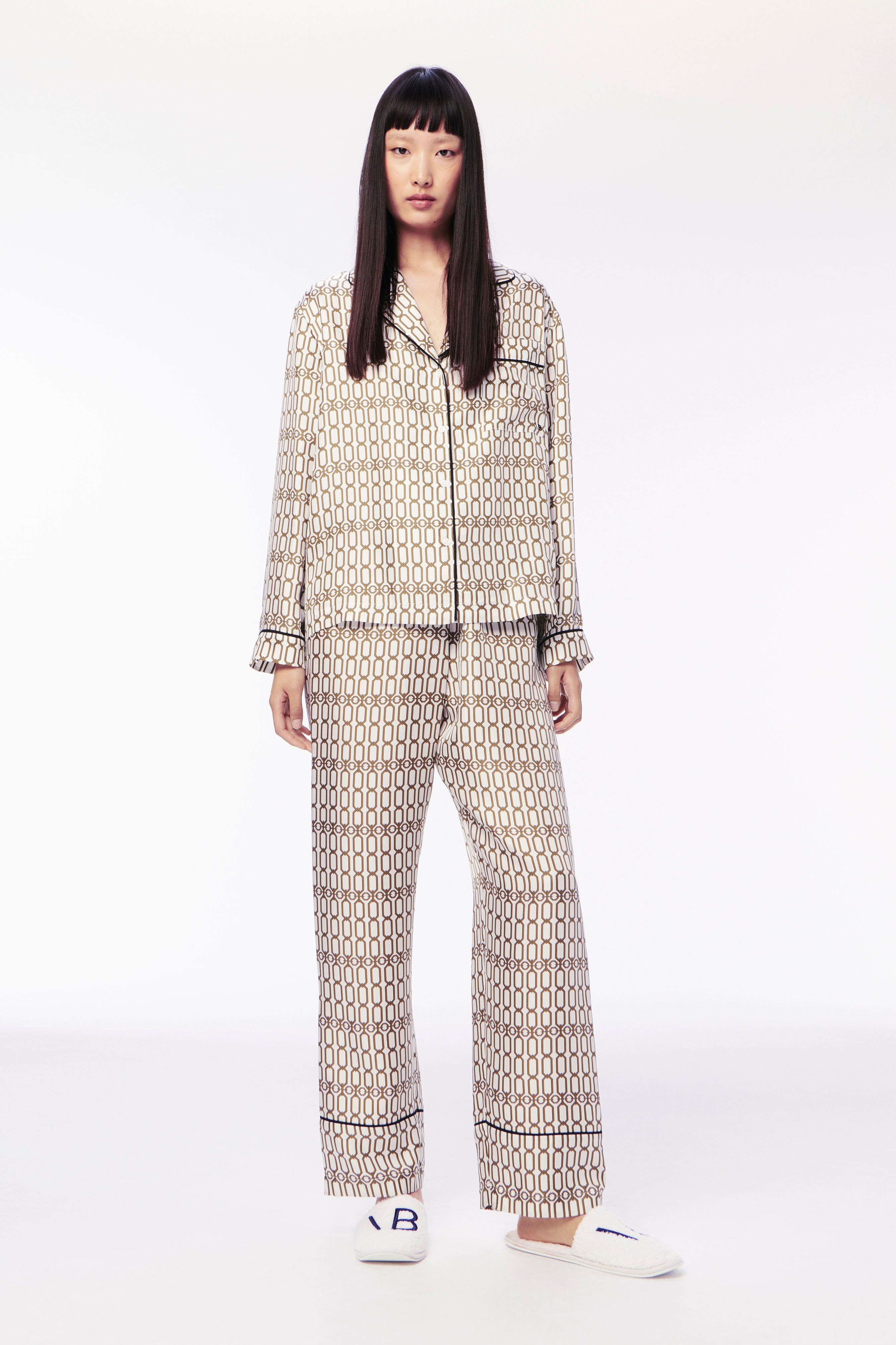 Chain Print Pyjama Set in Ivory sold by Victoria Beckham