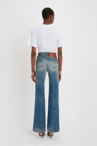 Mid-Rise Loose Flare Jean In Vintage Blue sold by Victoria Beckham