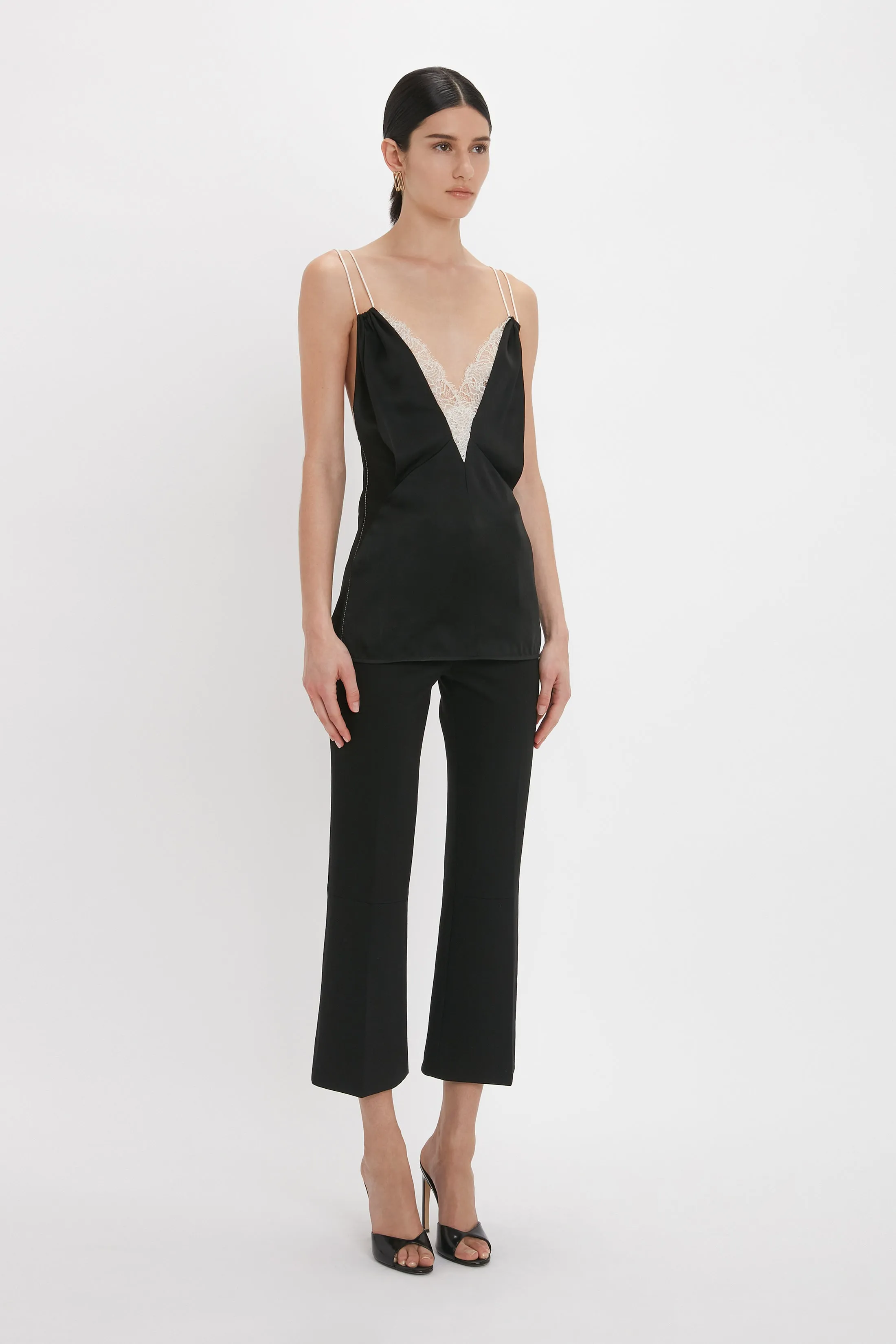 Lace Detail Cami Top In Black sold by Victoria Beckham product image thumbnail 2