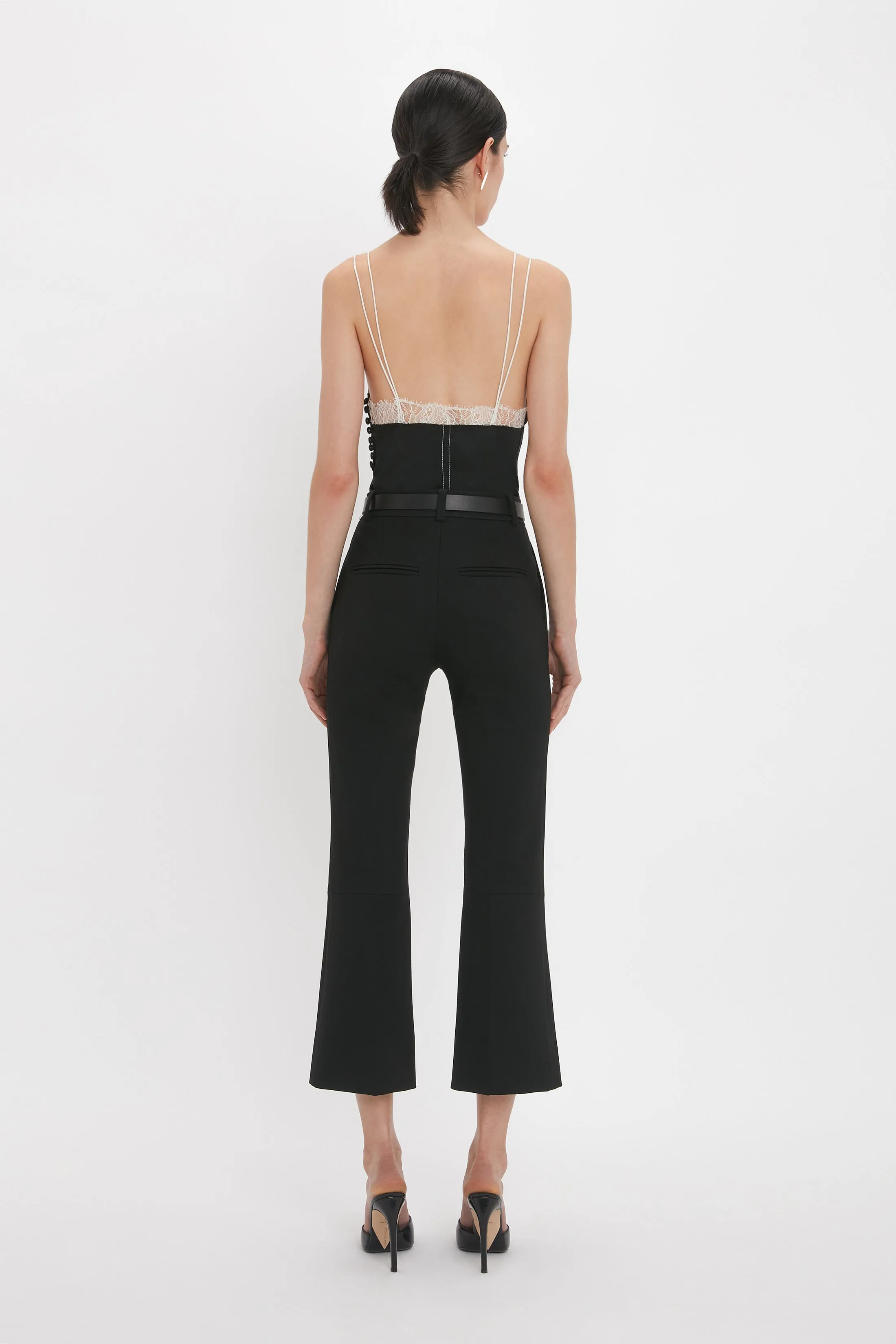 Lace Detail Cami Top In Black sold by Victoria Beckham product image thumbnail 5