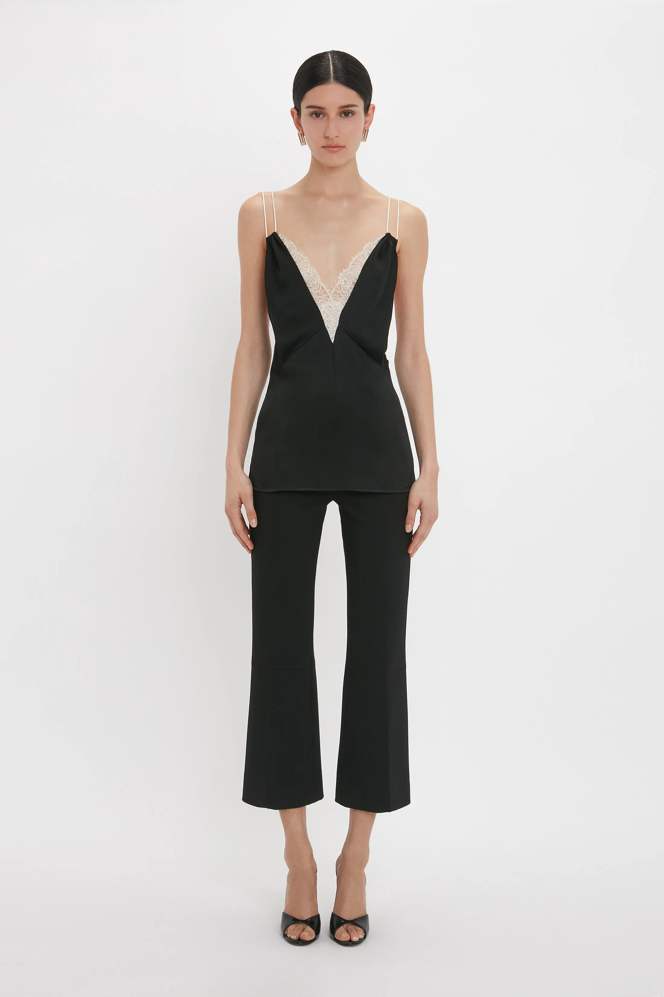 Lace Detail Cami Top In Black sold by Victoria Beckham product image thumbnail 3