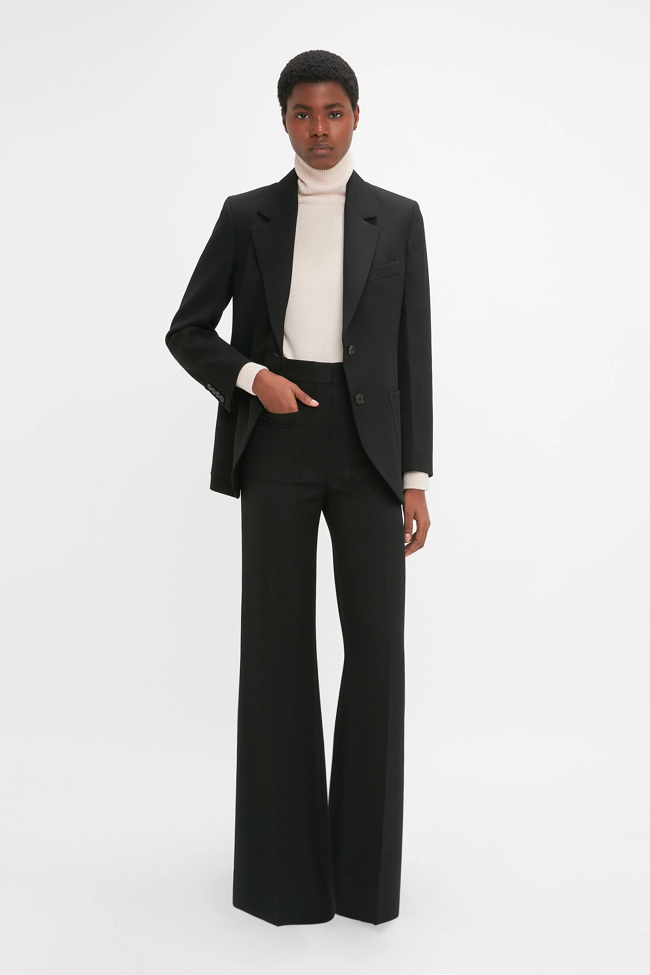 Patch Pocket Jacket In Black sold by Victoria Beckham product image thumbnail 4