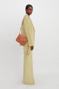 Chain Shoulder Bag In Tan Leather sold by Victoria Beckham