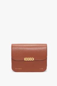 Chain Shoulder Bag In Tan Leather sold by Victoria Beckham
