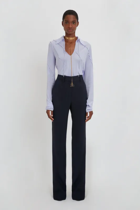 Tailored Straight Leg Trouser In Ink Blue sold by Victoria Beckham