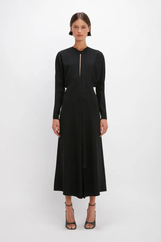 Cut Out Dolman Midi Dress In Black sold by Victoria Beckham