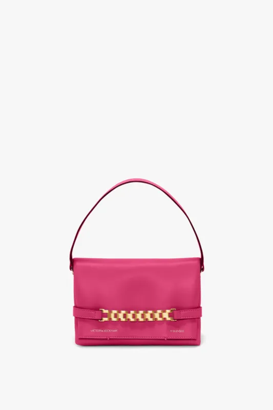 Mini Chain Pouch In Fuchsia Leather sold by Victoria Beckham