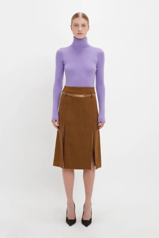 Knitted Polo Neck Jumper In Lilac sold by Victoria Beckham