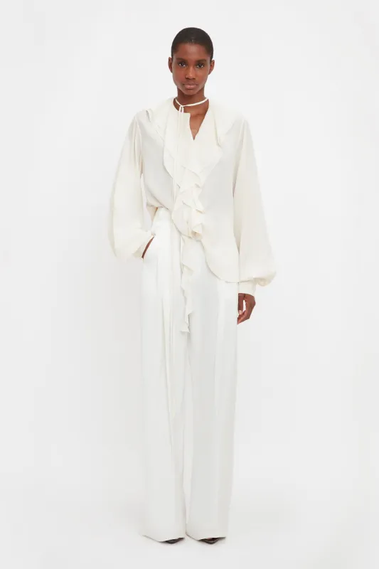 Wide Leg Trouser In White sold by Victoria Beckham