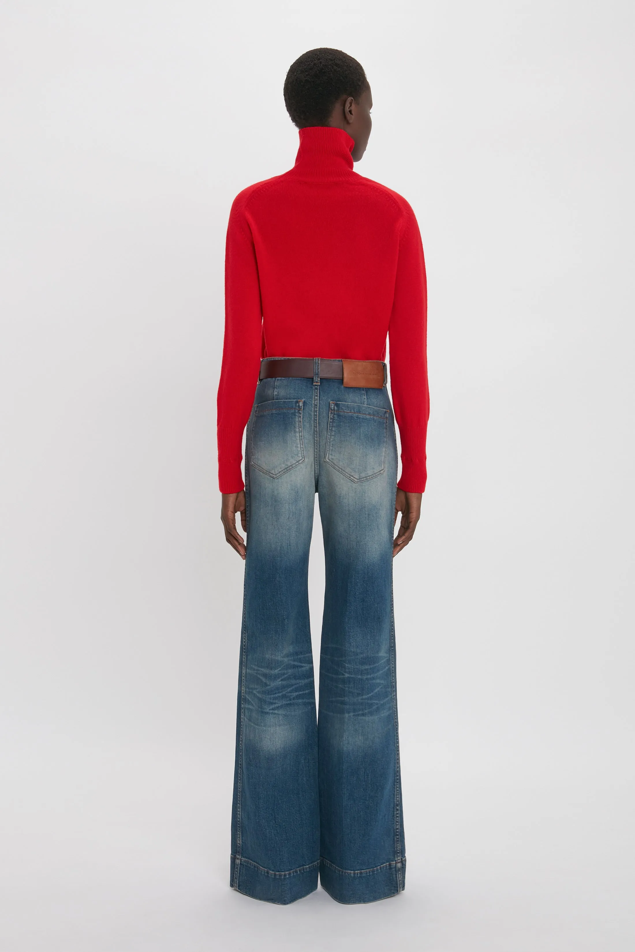 Alina High Waisted Jean In Heavy Vintage Indigo Wash sold by Victoria Beckham product image thumbnail 4