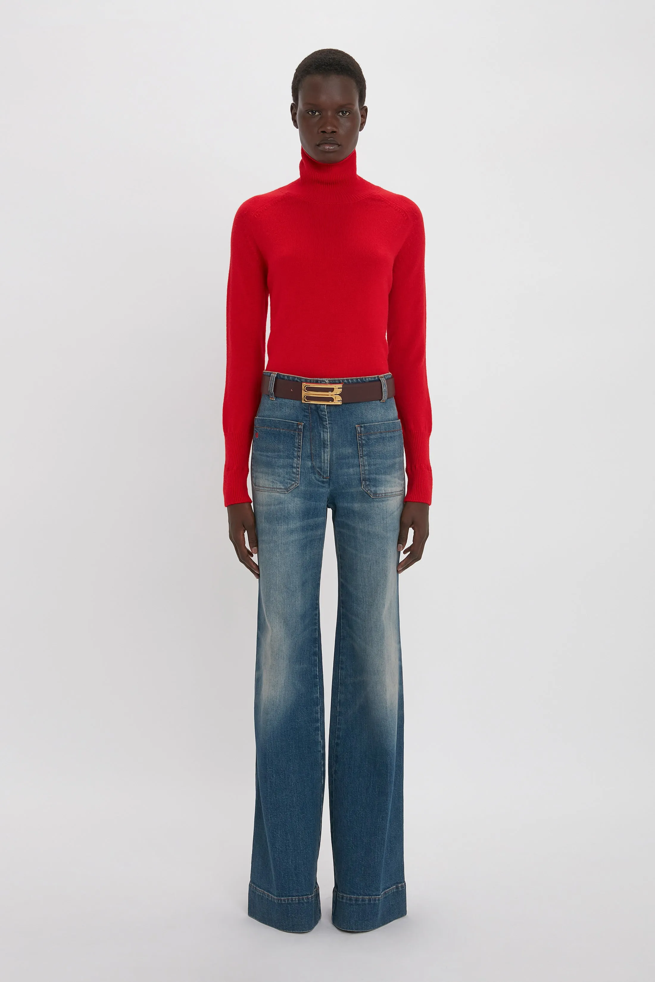 Alina High Waisted Jean In Heavy Vintage Indigo Wash sold by Victoria Beckham product image thumbnail 2