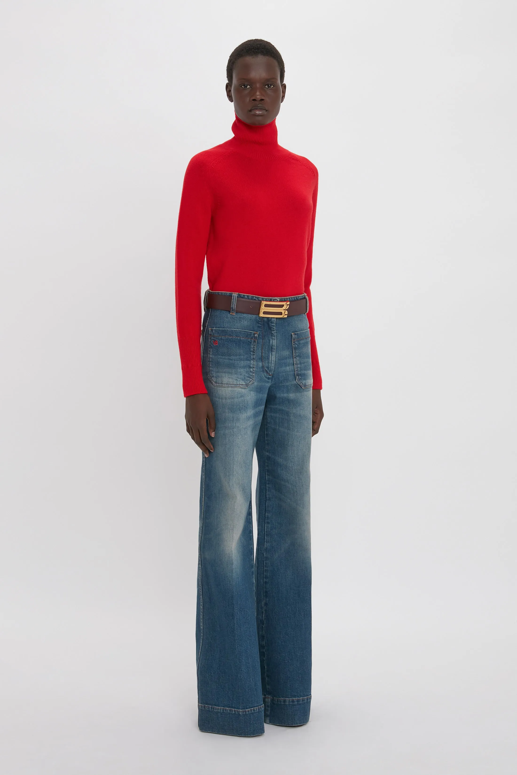 Alina High Waisted Jean In Heavy Vintage Indigo Wash sold by Victoria Beckham product image thumbnail 3