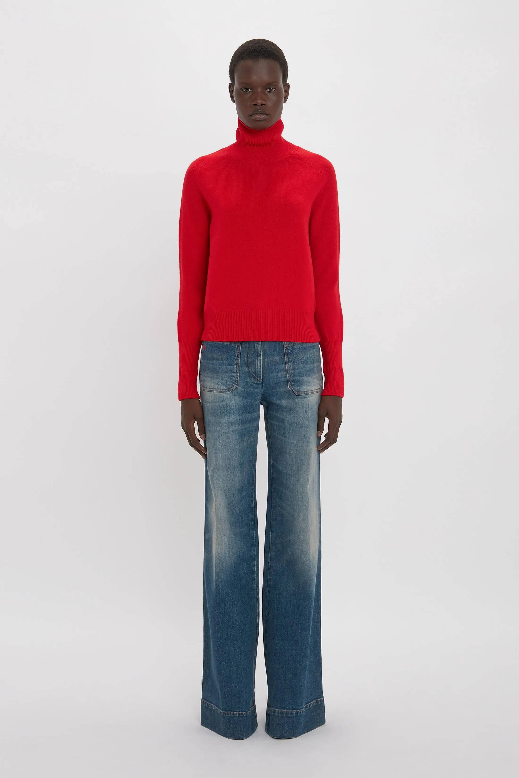 Alina High Waisted Jean In Heavy Vintage Indigo Wash sold by Victoria Beckham