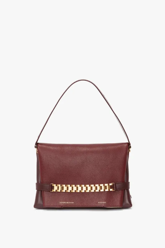 Chain Pouch With Strap In Bordeaux Grained Calf sold by Victoria Beckham