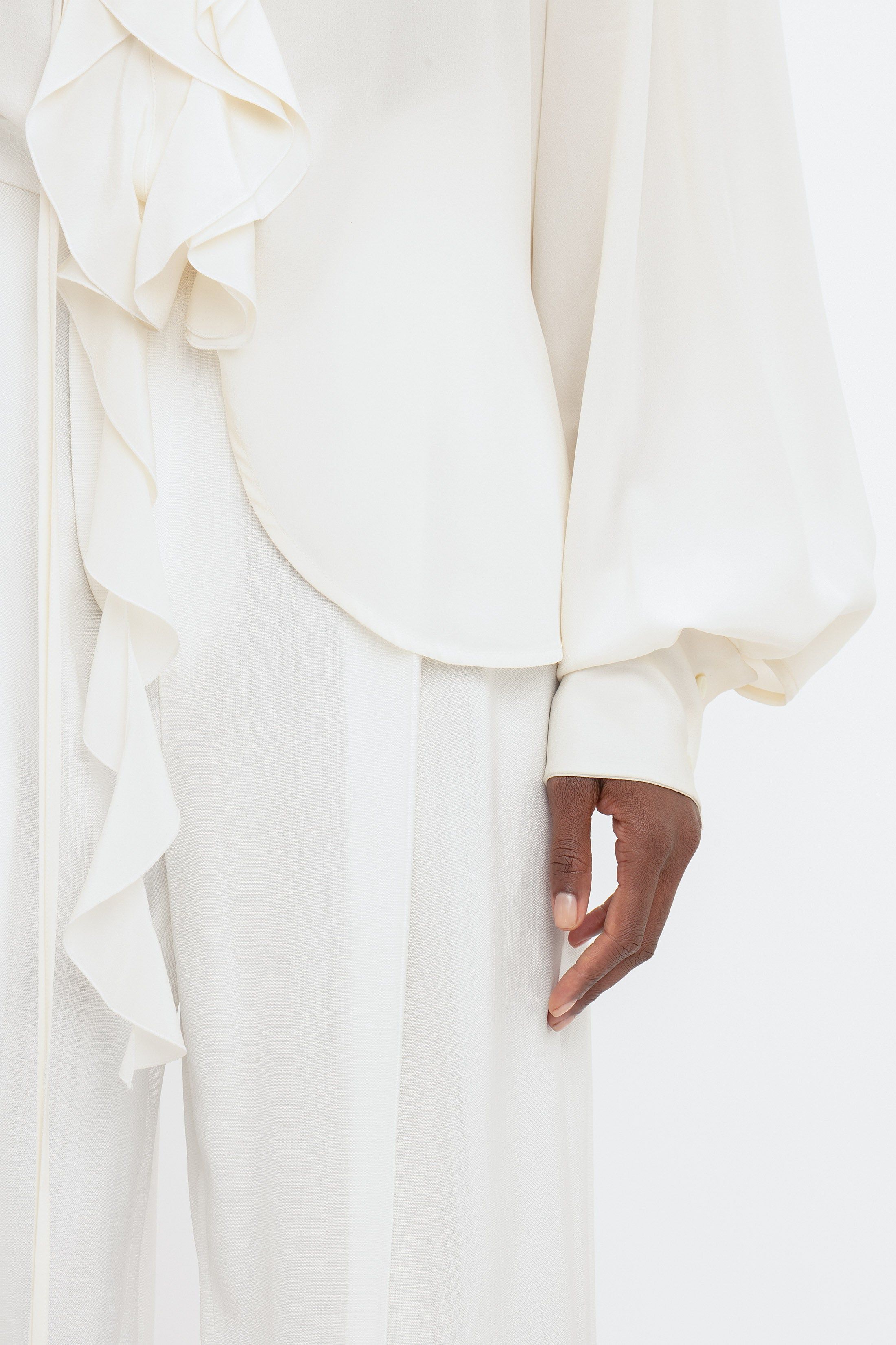 Wide Leg Trouser In White sold by Victoria Beckham product image thumbnail 4