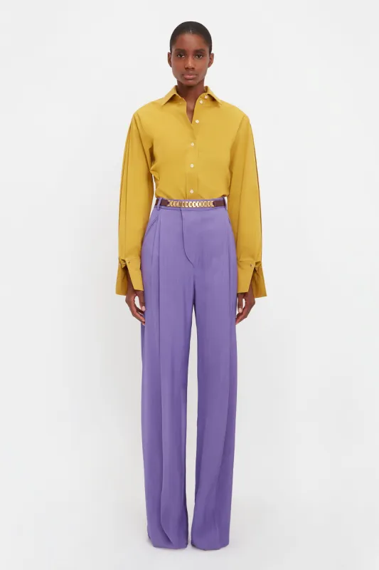 Wide Leg Trouser In Violet sold by Victoria Beckham