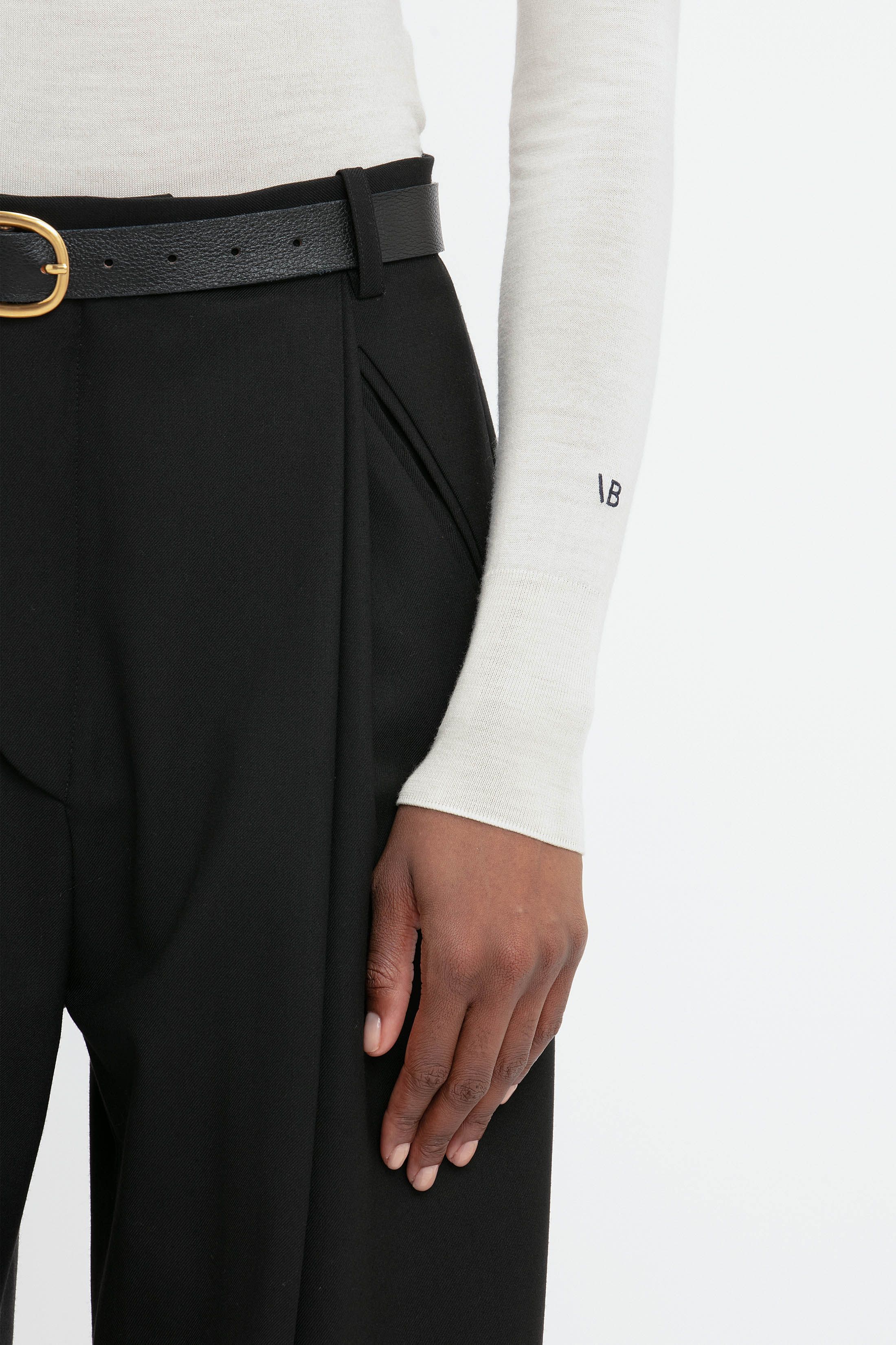 Wide Leg Trouser In Black sold by Victoria Beckham product image thumbnail 5