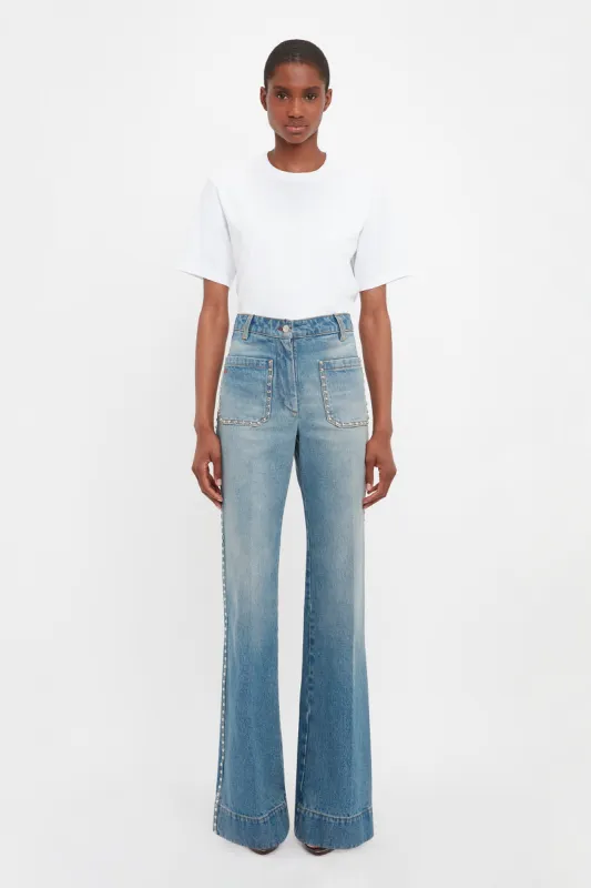 Alina High Waisted Jean In Vintage Wash sold by Victoria Beckham