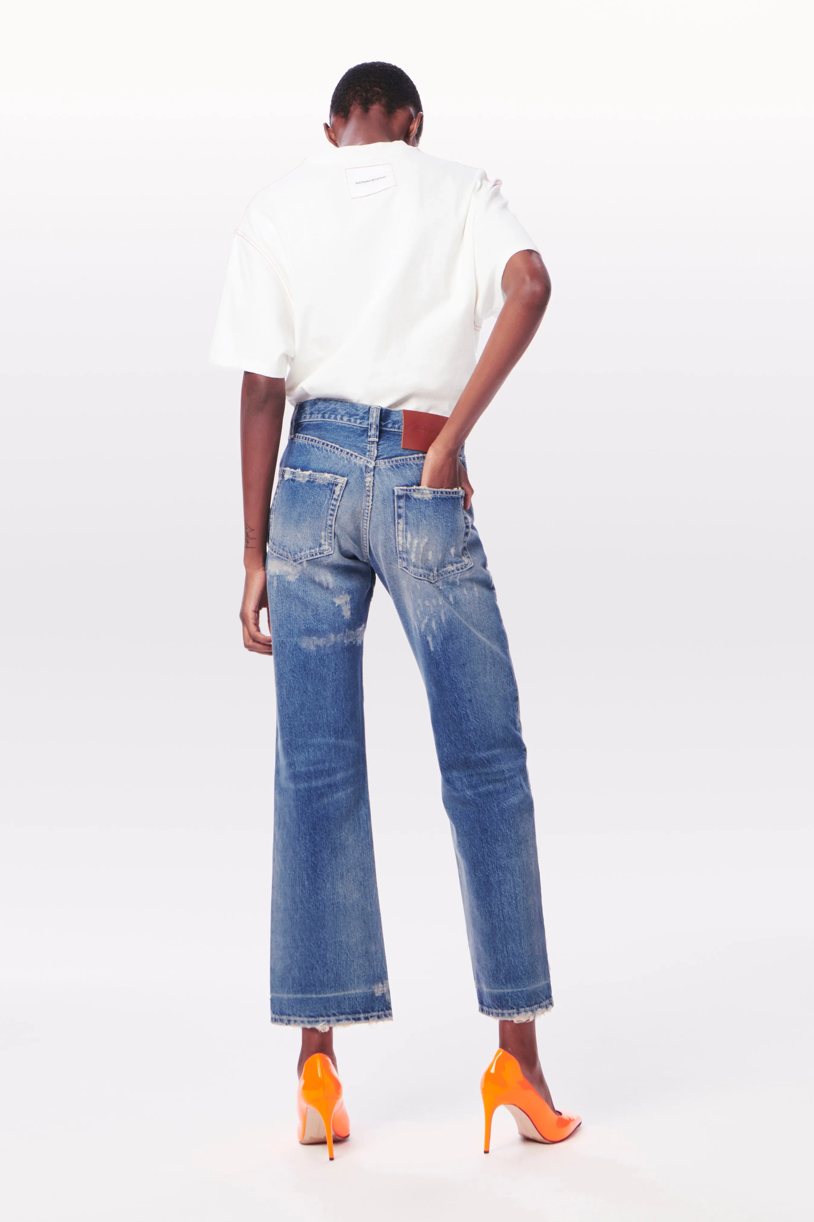 Victoria Mid-Rise Jean in Vintage Wash sold by Victoria Beckham product image thumbnail 3
