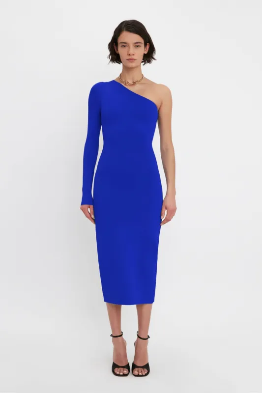 VB Body One Shoulder Midi Dress In Cobalt sold by Victoria Beckham