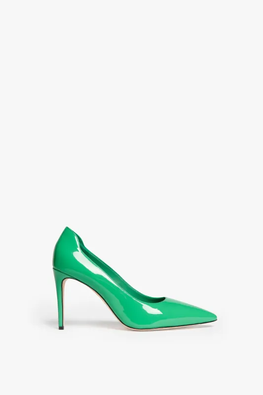 VB 90mm Pump In Jade sold by Victoria Beckham