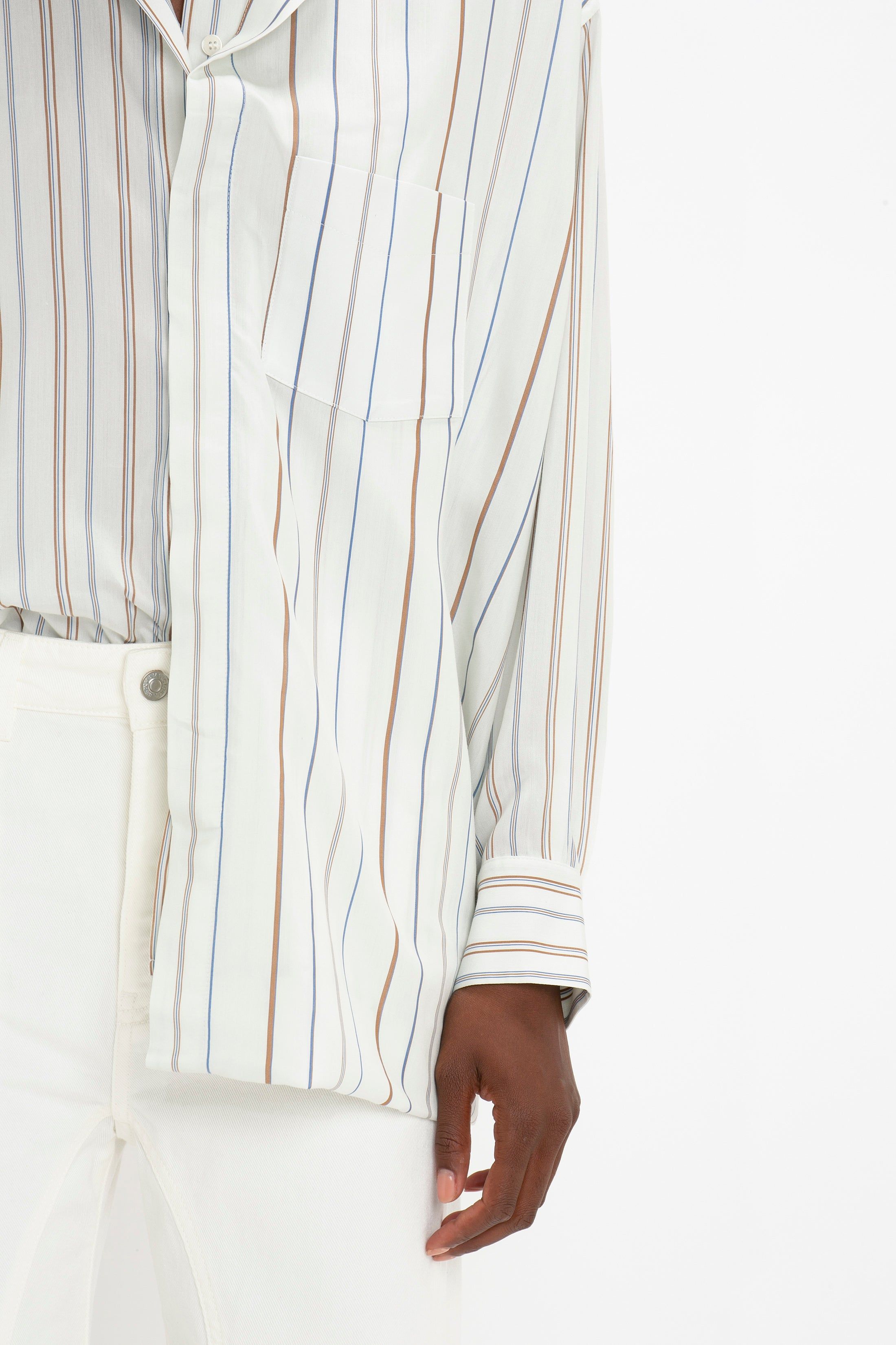 Double Layer Blouse In Peppermint sold by Victoria Beckham product image thumbnail 4