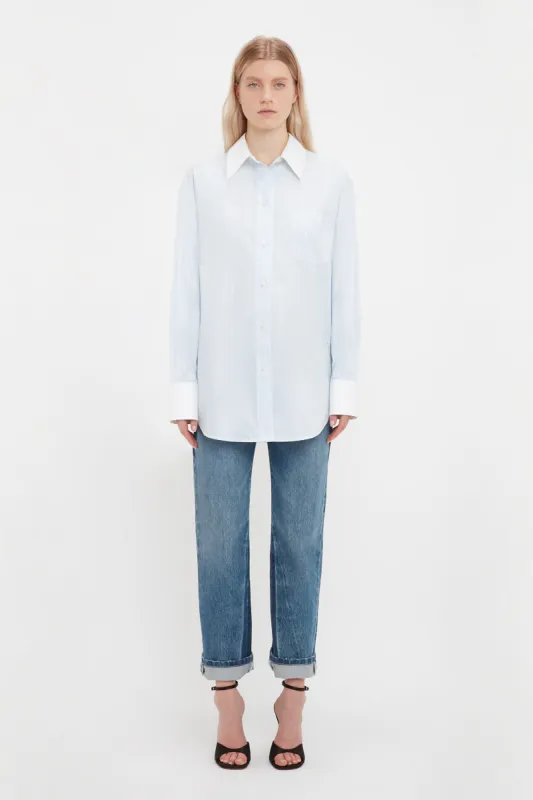 Oversized Mens Shirt In Blue sold by Victoria Beckham