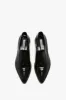 Pointy Toe Flat Lace Up In Black Brushed Leather sold by Victoria Beckham