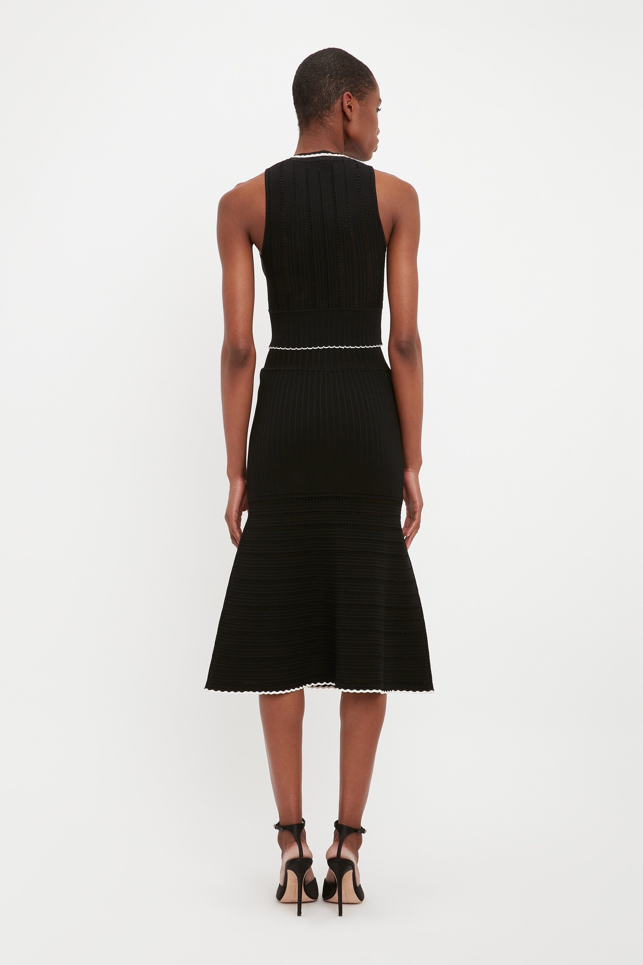 Flared Midi Skirt In Black sold by Victoria Beckham product image thumbnail 3