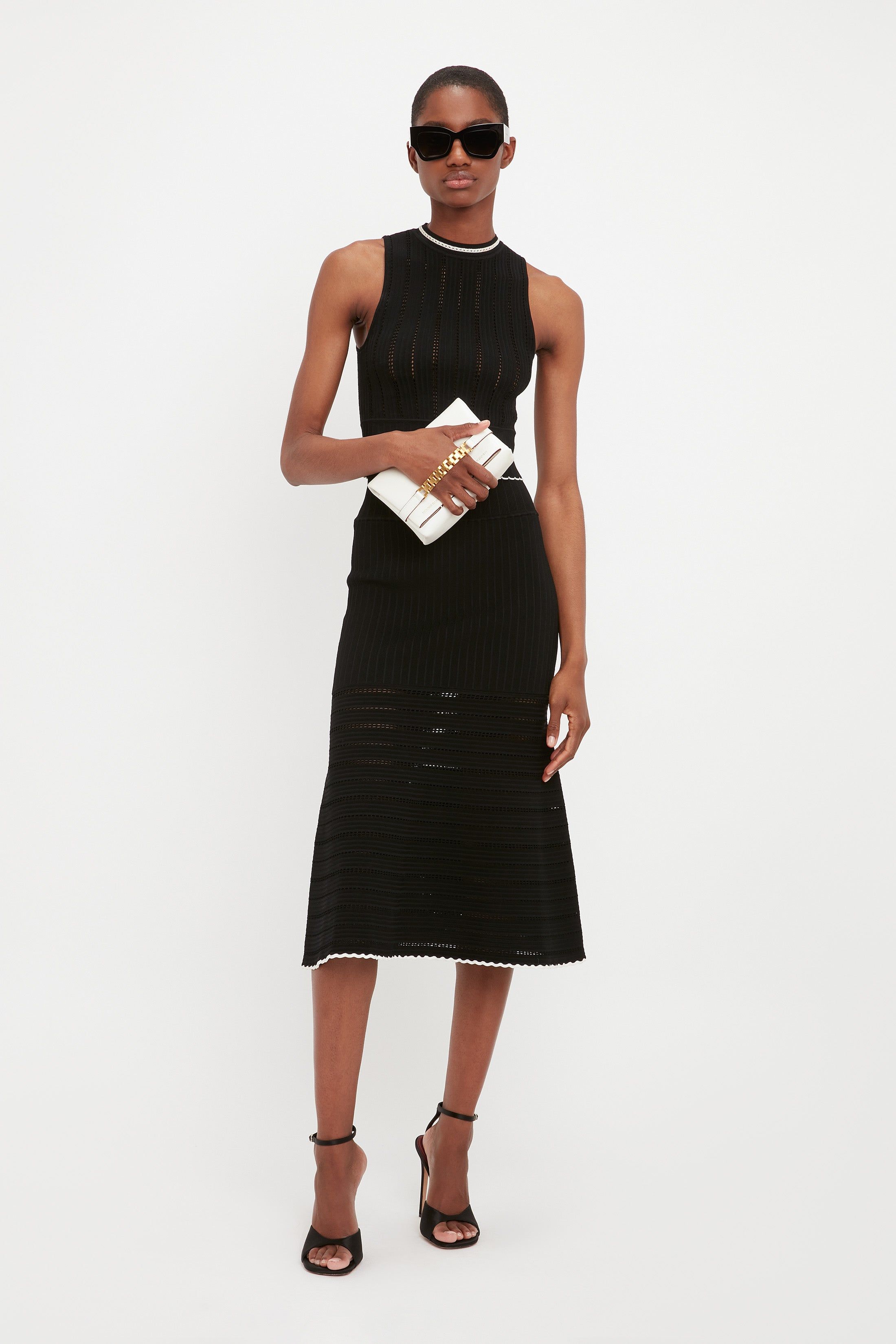 Flared Midi Skirt In Black sold by Victoria Beckham product image thumbnail 5