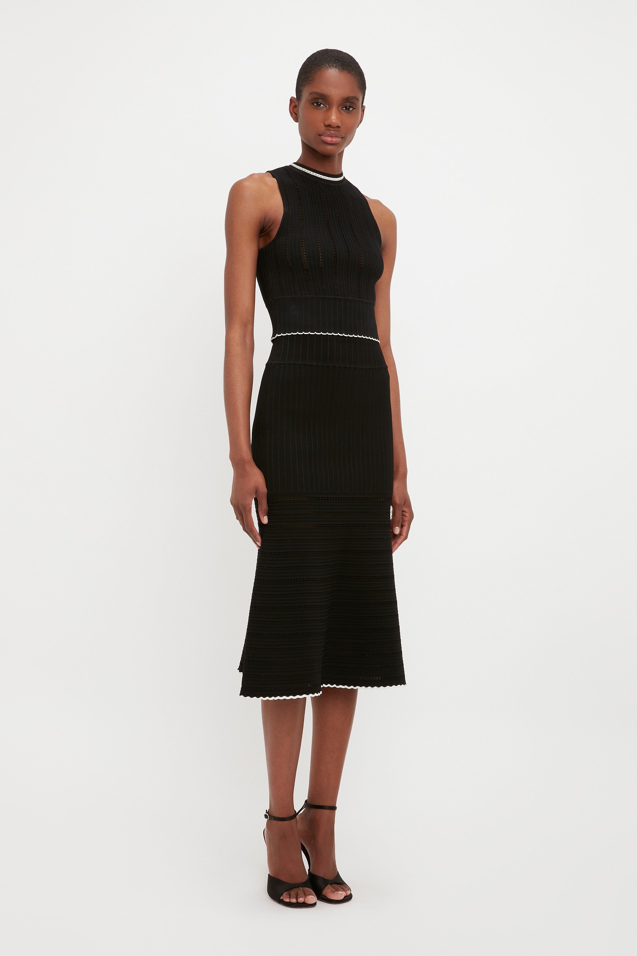 Flared Midi Skirt In Black sold by Victoria Beckham product image thumbnail 2