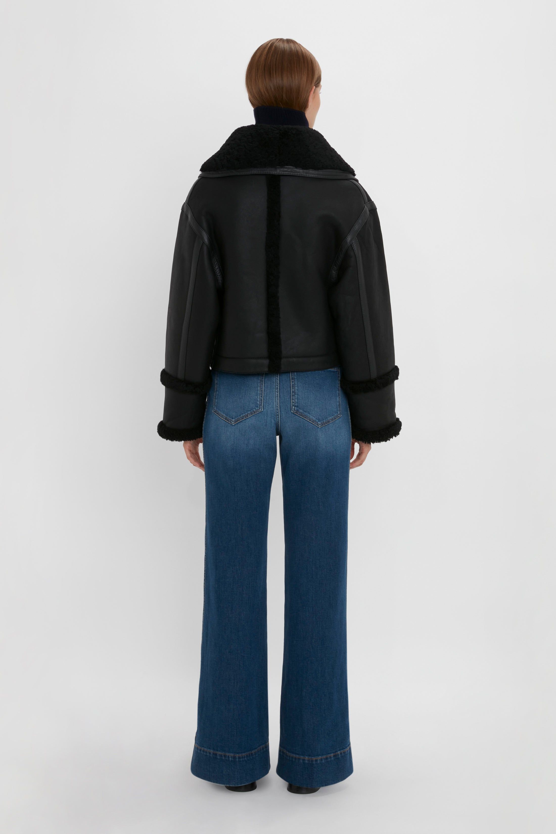 Shearling Jacket In Black sold by Victoria Beckham product image thumbnail 4