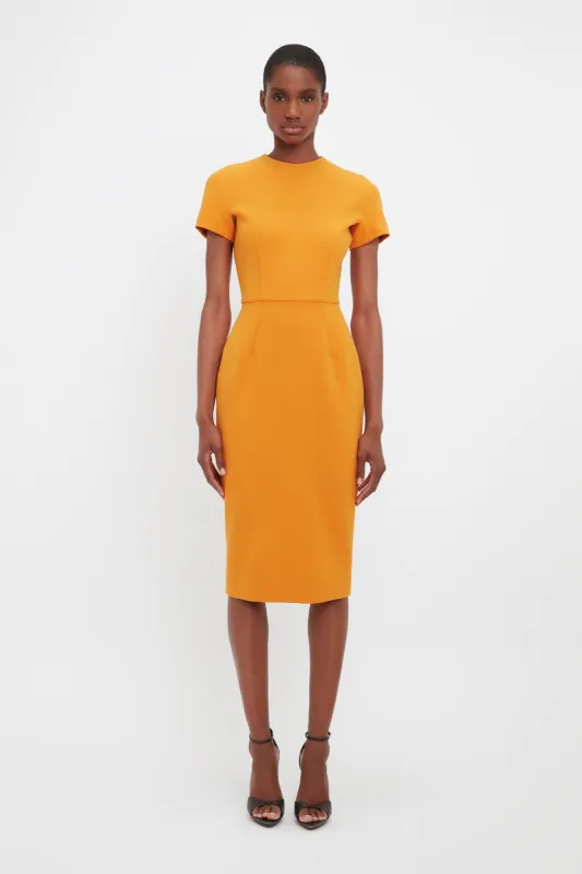 Fitted T-Shirt Dress In Mandarin sold by Victoria Beckham