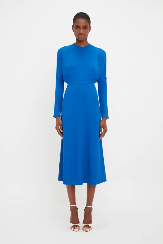 Dolman Midi Dress In Bright Blue sold by Victoria Beckham