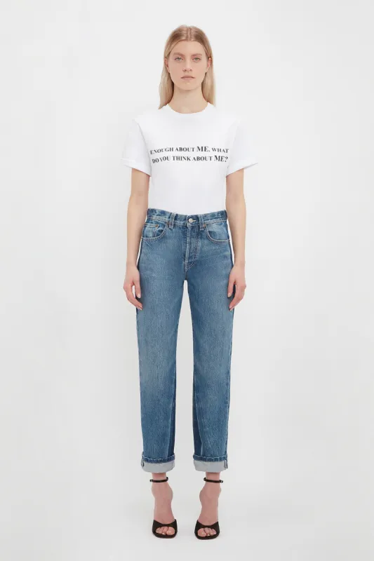 Enough About Me Slogan T-Shirt sold by Victoria Beckham