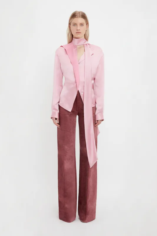 Scarf Neck Blouse In Rose sold by Victoria Beckham