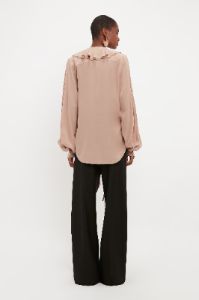 Romantic Blouse In Taupe sold by Victoria Beckham