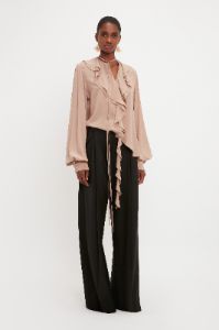 Romantic Blouse In Taupe sold by Victoria Beckham