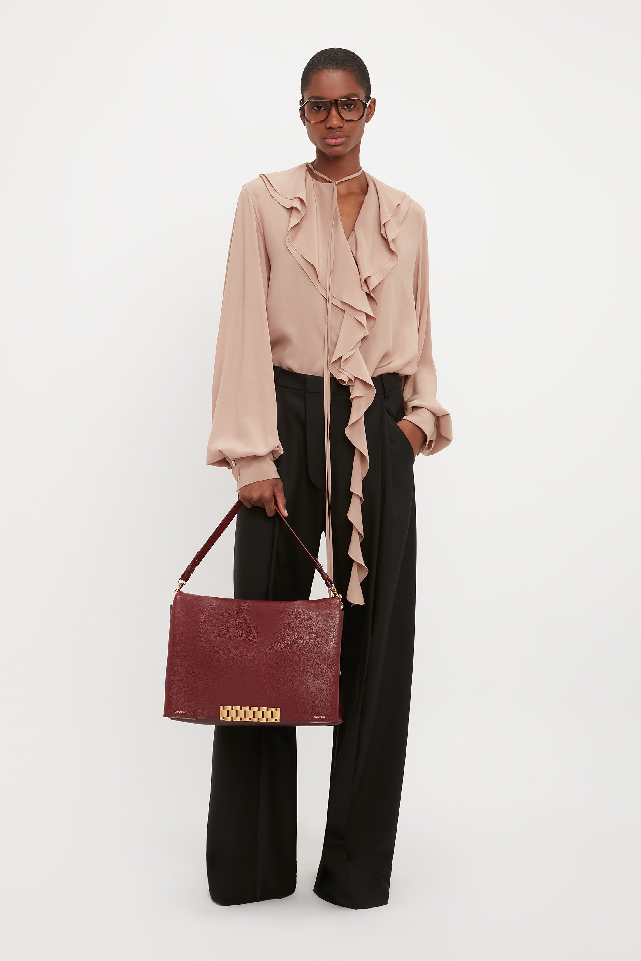 Romantic Blouse In Taupe sold by Victoria Beckham product image thumbnail 4