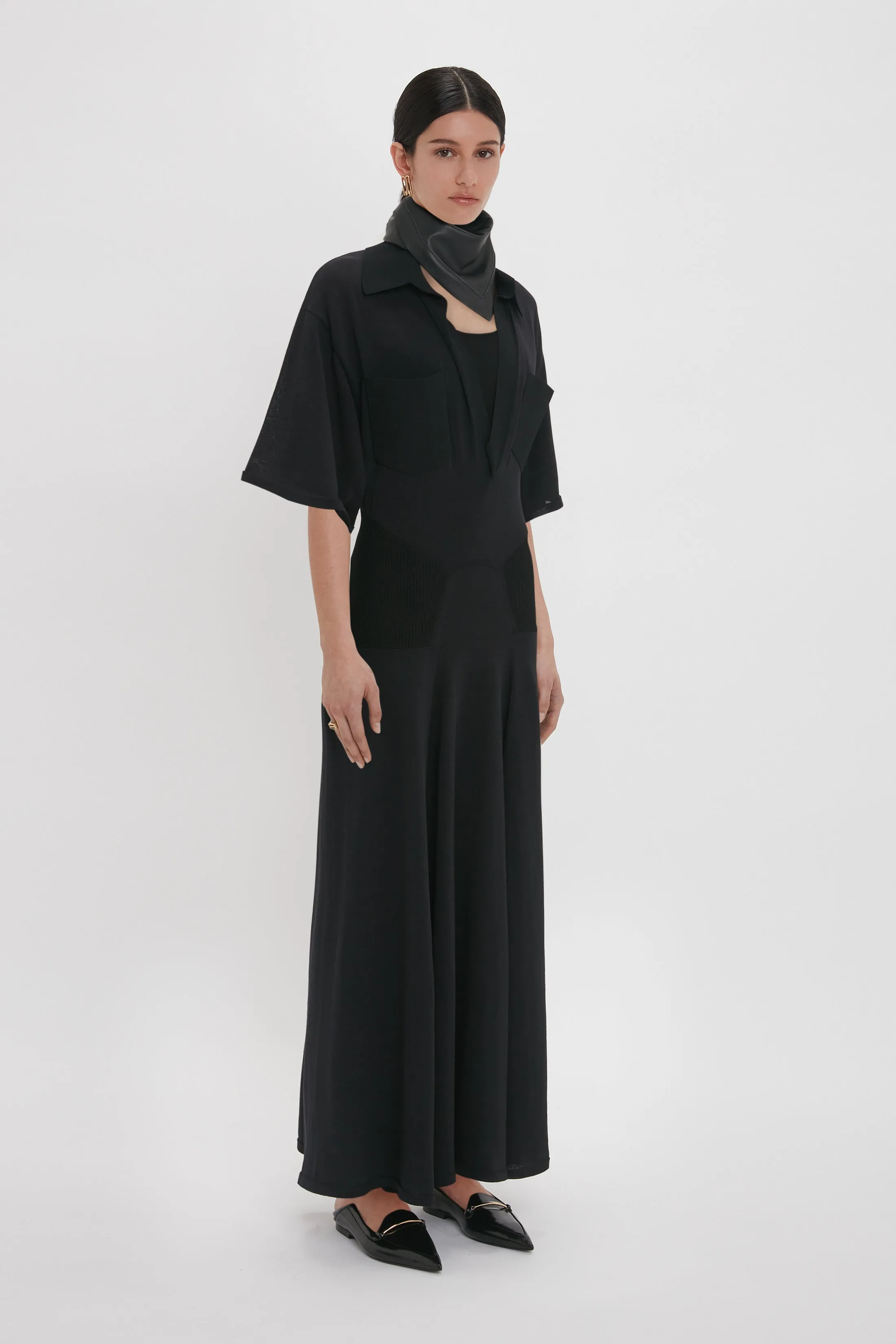 Panelled Knit Dress In Black sold by Victoria Beckham product image thumbnail 2
