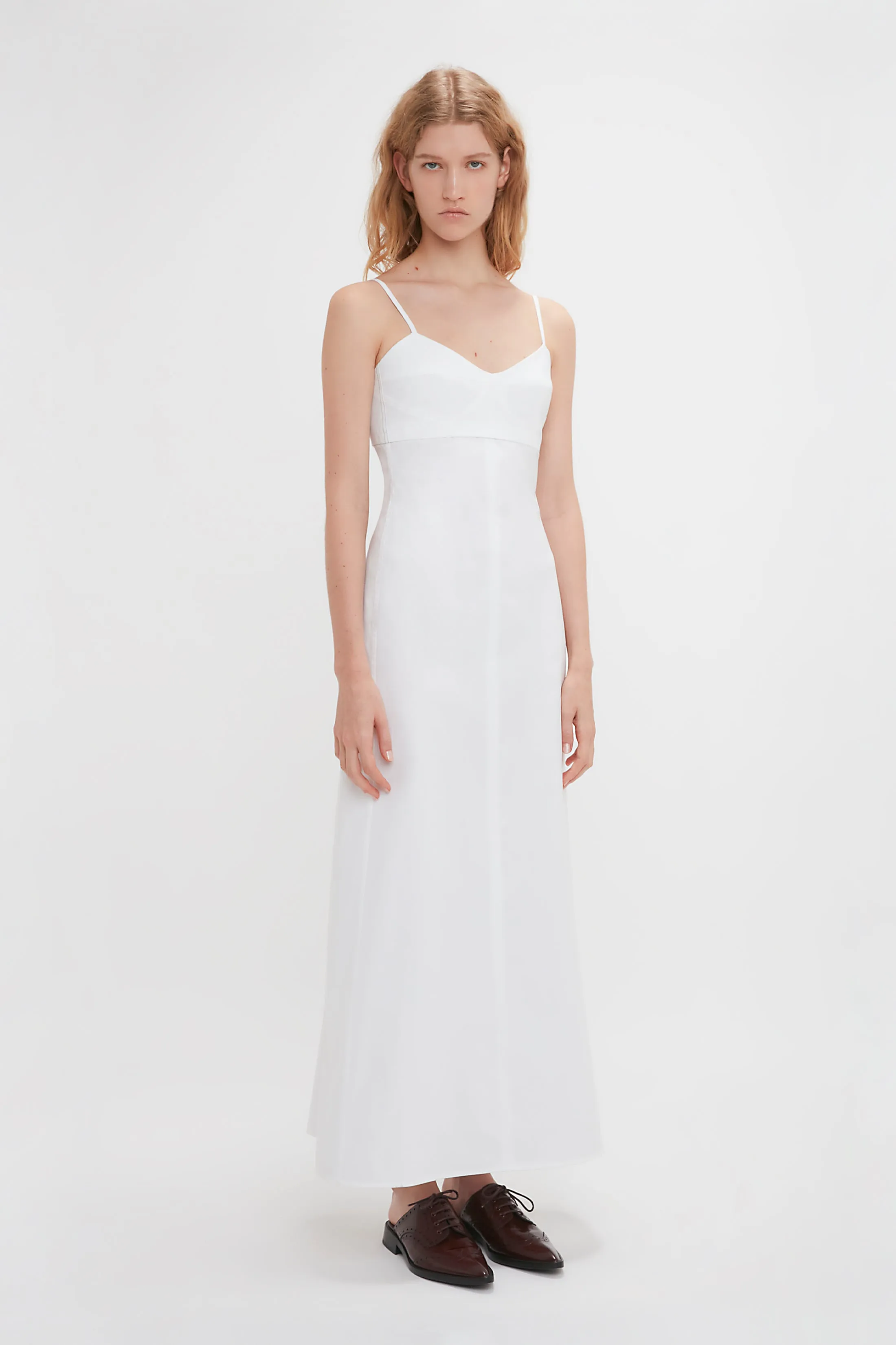 Cami Fit And Flare Midi In White sold by Victoria Beckham product image thumbnail 2