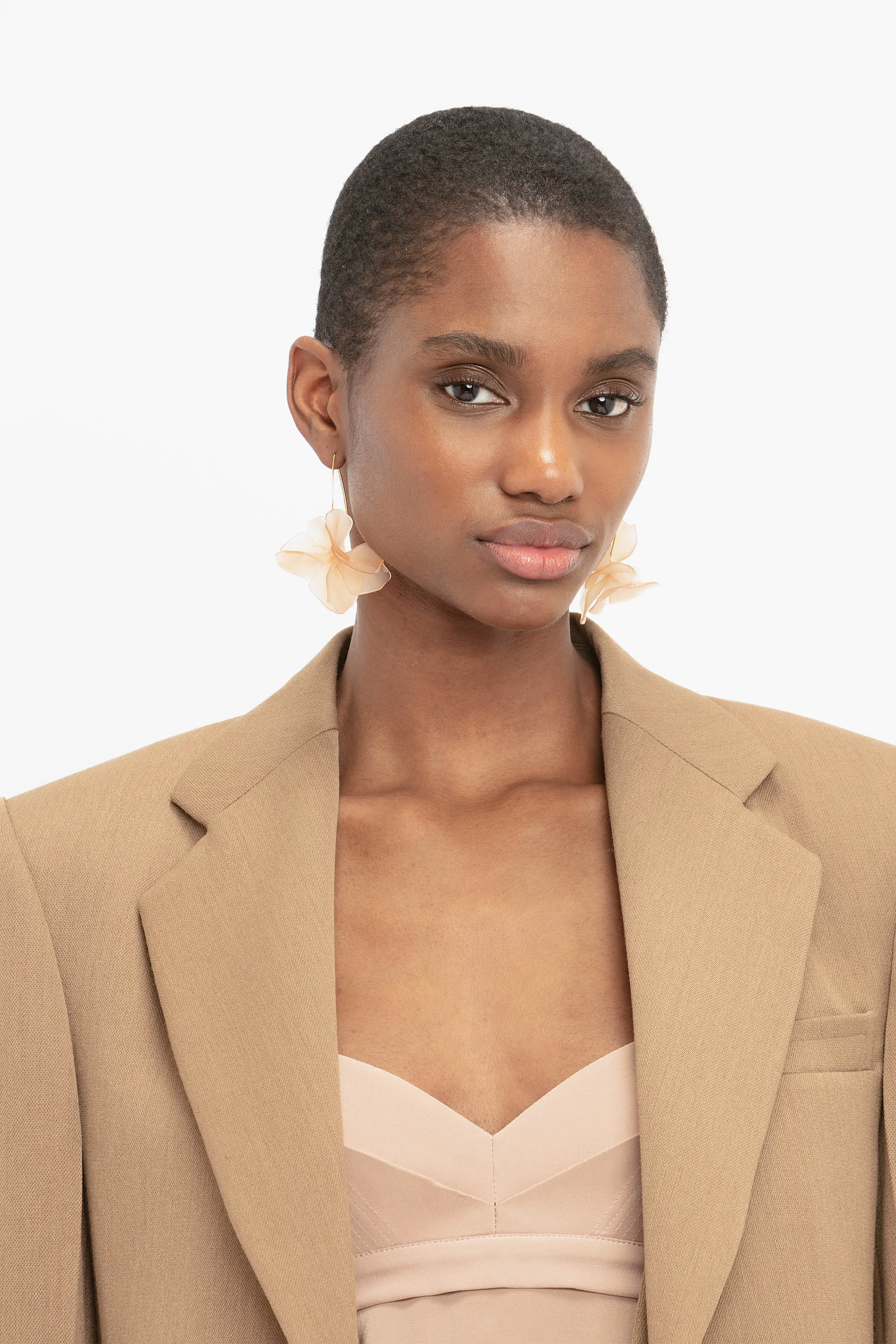 Asymmetric Double Layer Jacket In Fawn sold by Victoria Beckham product image thumbnail 4