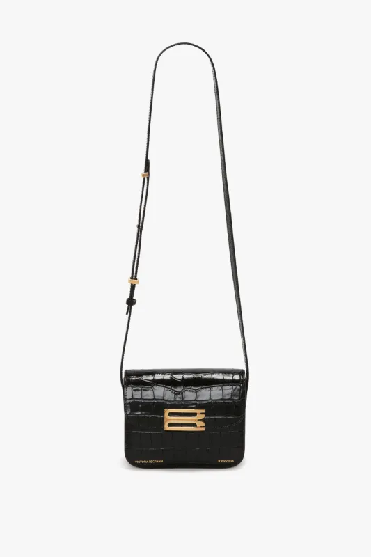 Mini Frame Shoulder Bag In Black Croc-Effect Leather sold by Victoria Beckham
