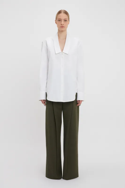 Exaggerated Collar Shirt In White sold by Victoria Beckham