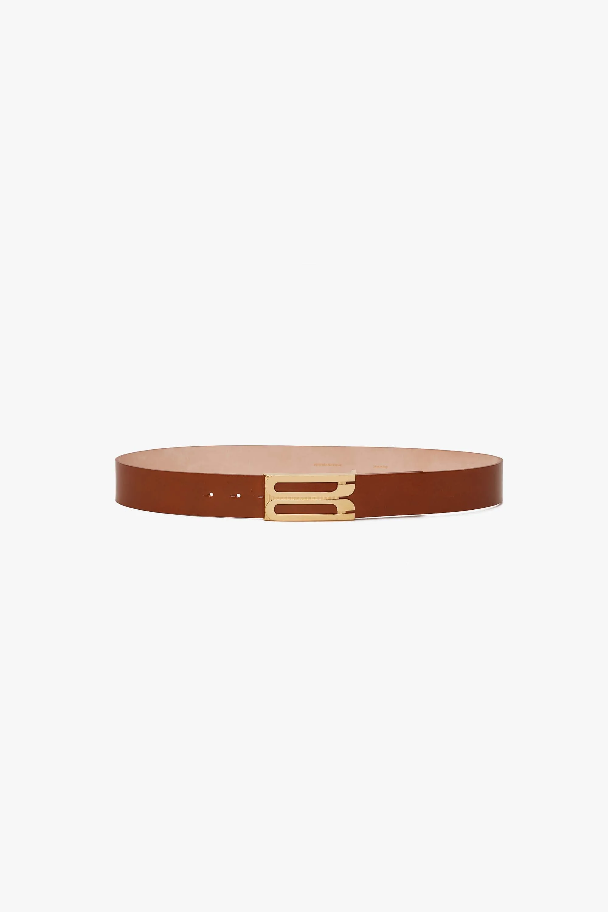 Jumbo Dorian Belt In Tan Leather sold by Victoria Beckham
