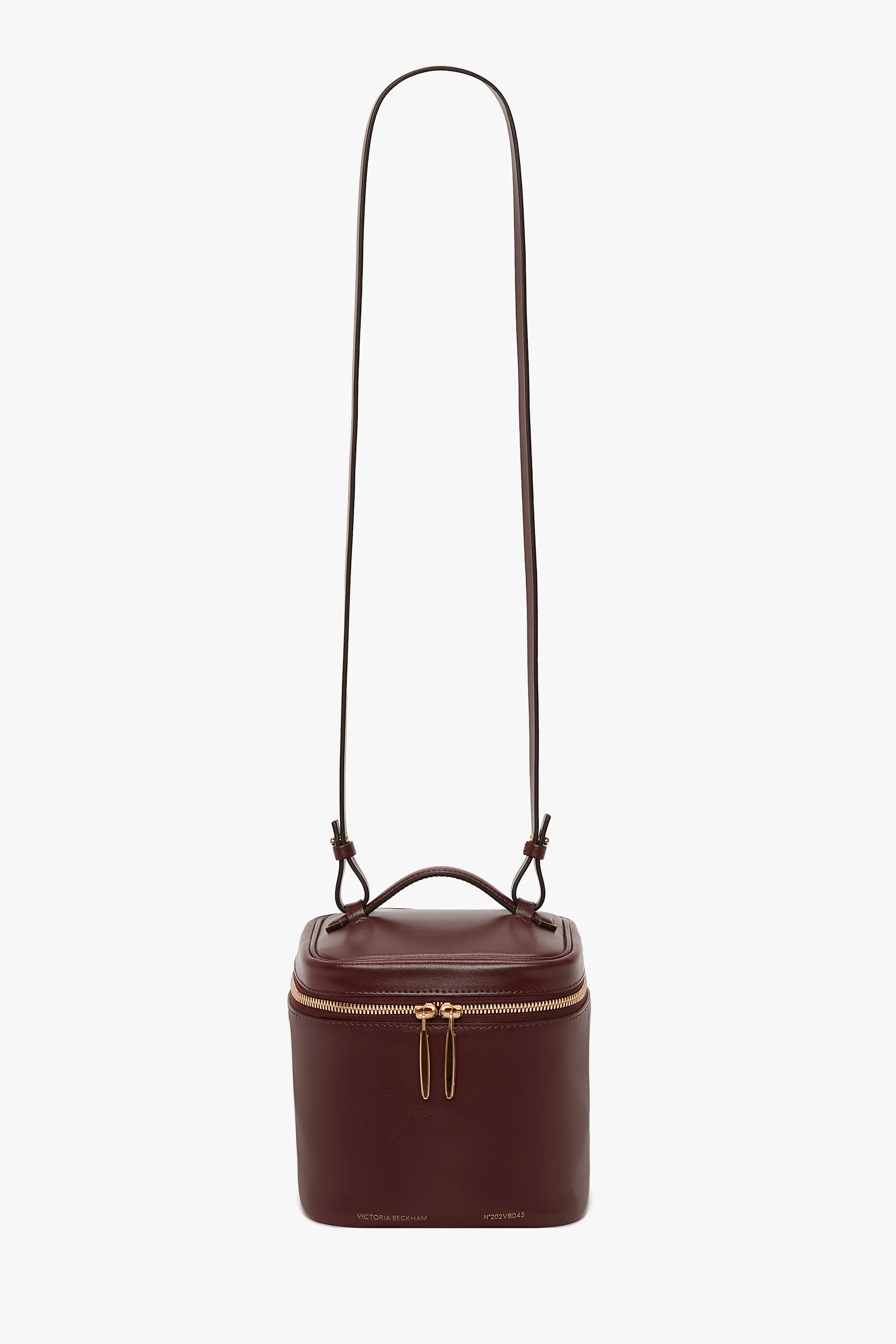 Vanity Crossbody Bag In Burgundy Leather sold by Victoria Beckham