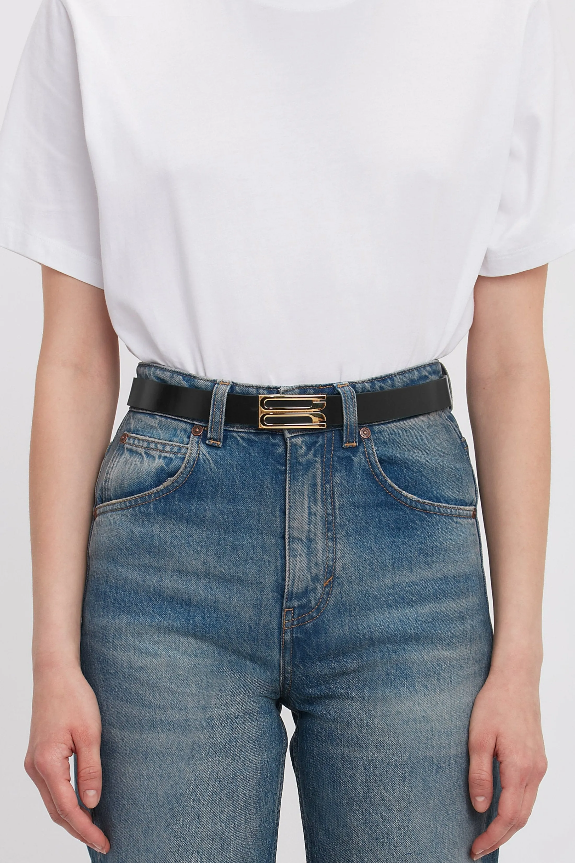 Dorian Belt In Black Glossed Leather sold by Victoria Beckham product image thumbnail 5