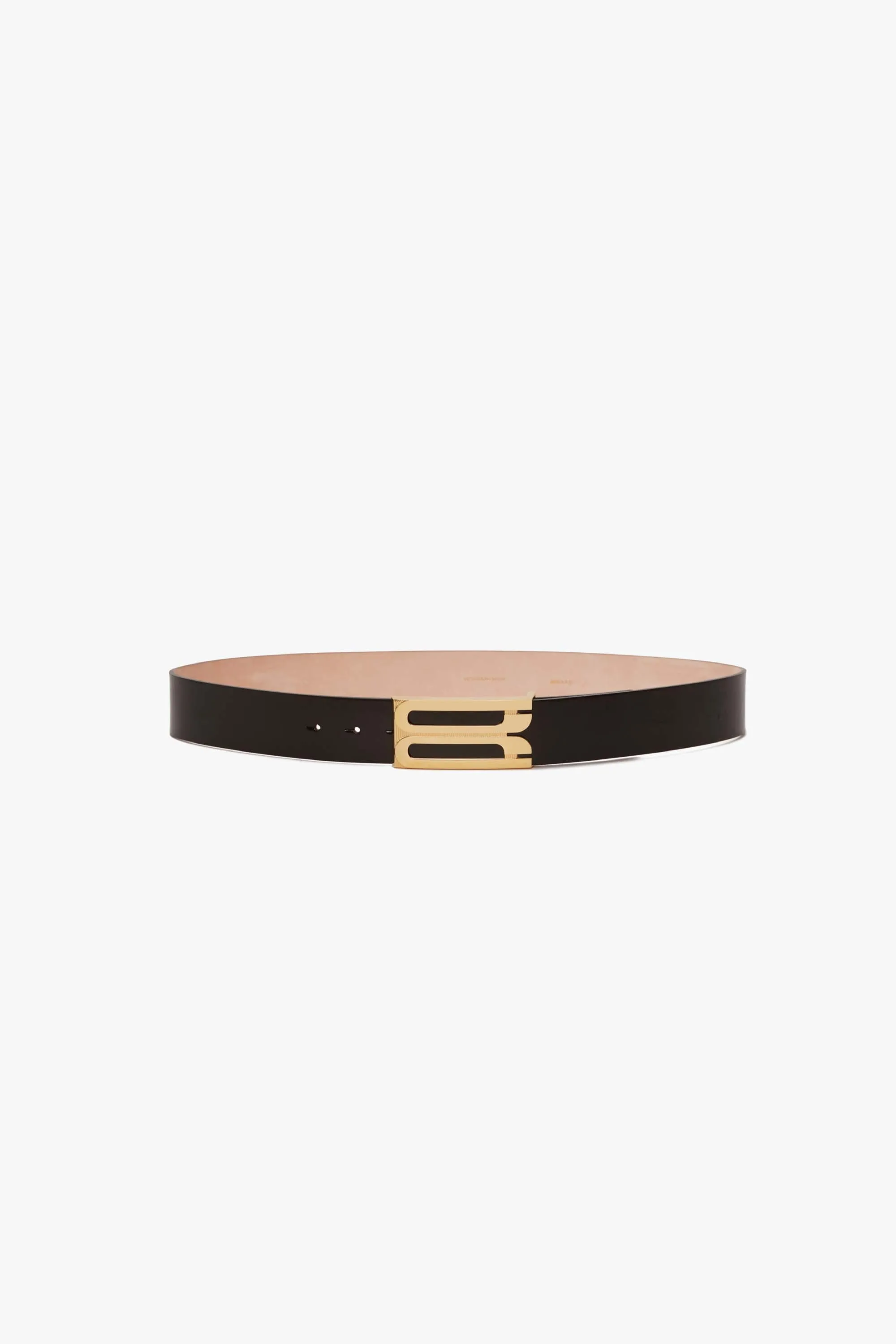 Jumbo Dorian Belt In Black Glossed Leather sold by Victoria Beckham