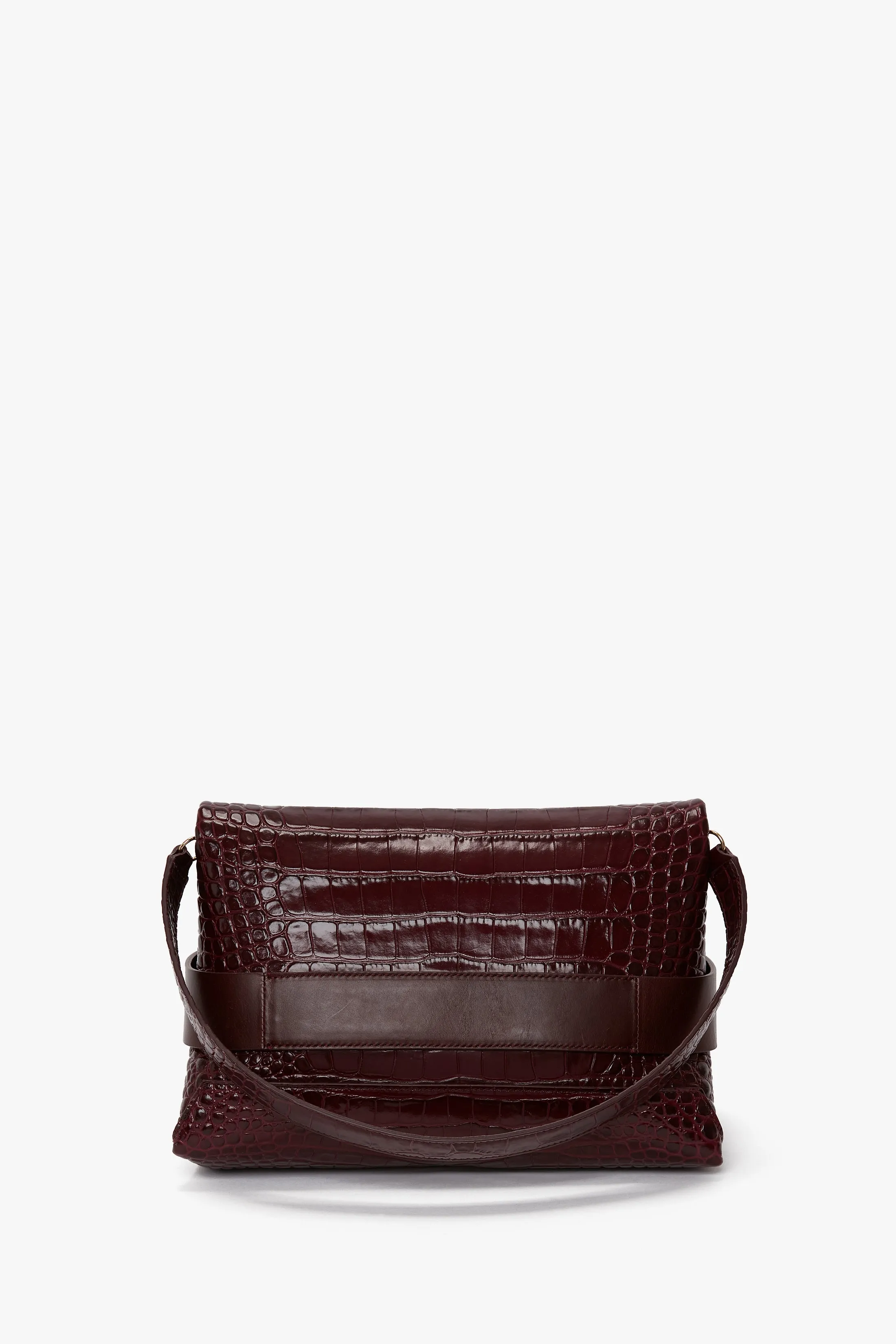 Exclusive B Pouch Bag In Croc Embossed Burgundy Leather sold by Victoria Beckham product image thumbnail 4